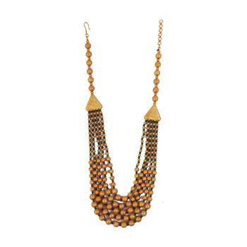 Gold plated green brass multilayer mala set 3