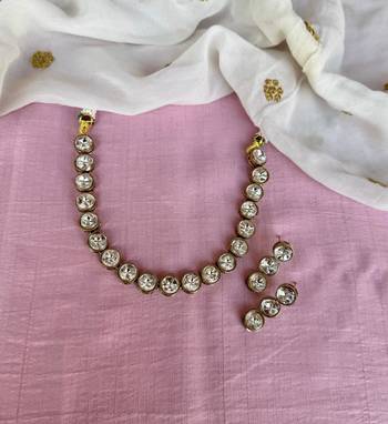 Polki necklace set traditional-necklace combo jewelry set 1