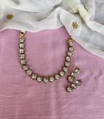 Polki necklace set traditional-necklace combo jewelry set