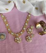 Polki necklace set traditional-necklace combo jewelry set