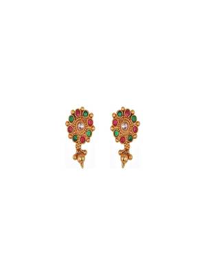 Gold plated multicolor kemp necklace set 4