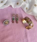  bracelet ring and earring combo jewelry