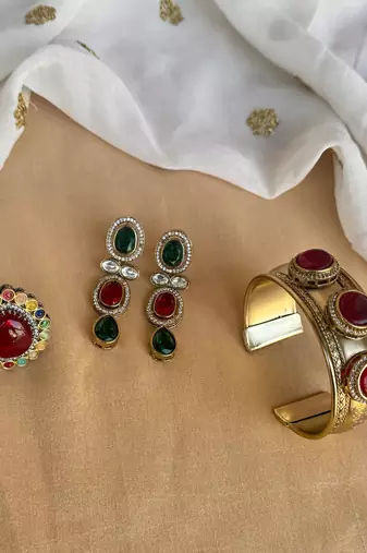  bracelet ring and earring combo jewelry