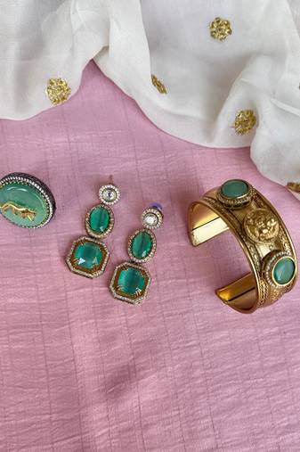  bracelet ring and earring combo jewelry