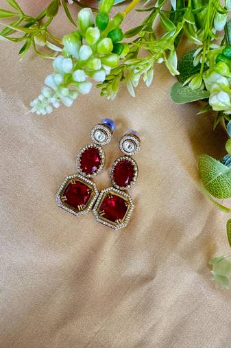 Dangle earrings sabyasachi inspired stone