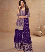 trending blue straight suit for women ethnic wear