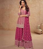 trending magenta straight suit for women ethnic wear