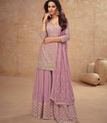 trending pink straight suit for women ethnic wear