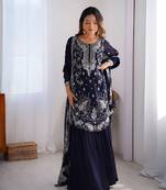 Designer wedding wear sharara suit for women