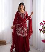 Designer wedding wear sharara suit for women