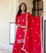 Designer wedding wear sharara suit for women