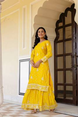 Designer wedding wear sharara suit for women 1