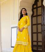 Designer wedding wear sharara suit for women