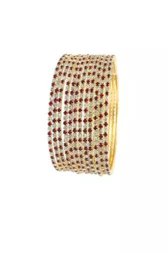 Sparkling elegance beautiful trendy bangles studded with cz bangles occasional wear for women size-2.8