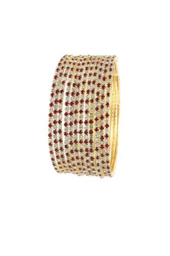 Sparkling elegance beautiful trendy bangles studded with cz bangles occasional wear for women size-2.2