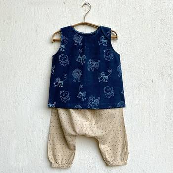 Organic  zoo jhabla with raidana pants 1