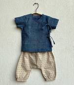 Organic check angarakha & raidana pants