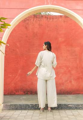 White Rayon Co-ord set 2