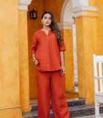 Orange Rayon co-ord set