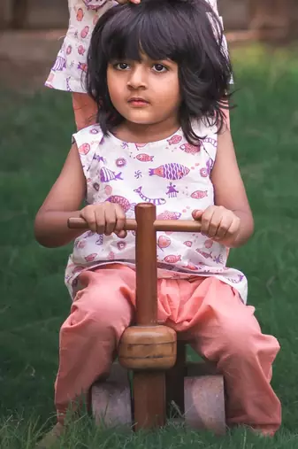Organic koi peach jhabla with peach pants