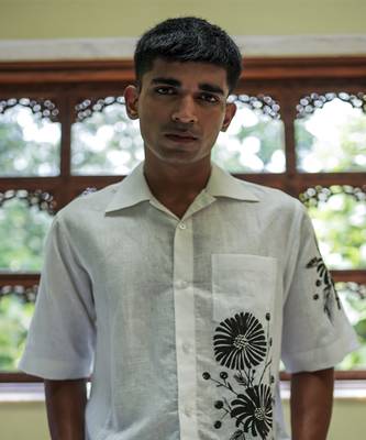 White embroidered linen men shirts 4