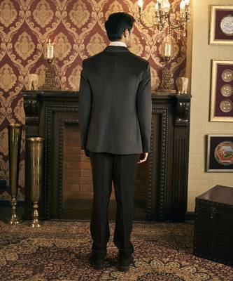 Black embroidery velvet tuxedo 5