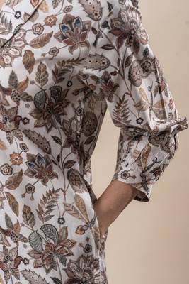 Off white jaal printed cotton co-ord set 5