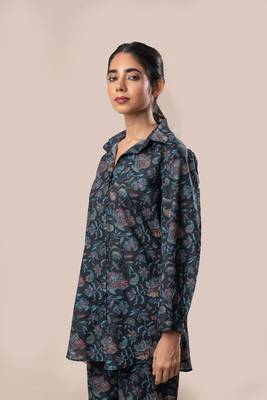 Black printed cotton co-ord set 5