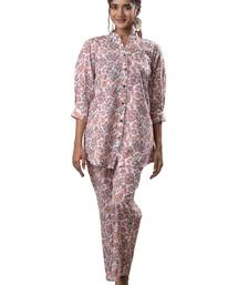 White printed cotton co-ord set