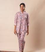 White printed cotton co-ord set