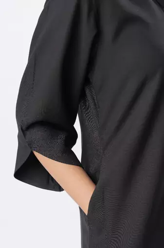 Black shawl collar co-ord set with curved sleeves