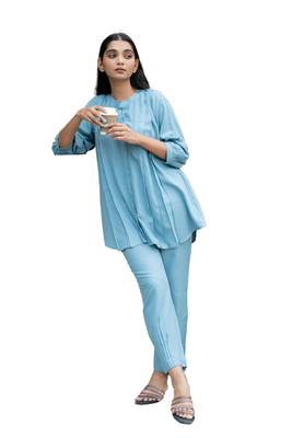 Grey front pleated flared co-ord set 2