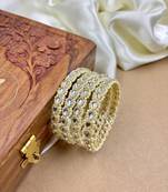 Royal pearl kundan bangles