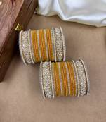 Haldi lux velvet bangle set for women