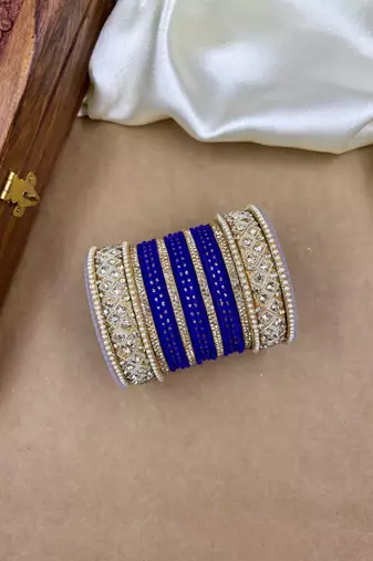 Jamli  lux velvet bangle set for women