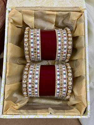 Traditional red punjabi chuda 2
