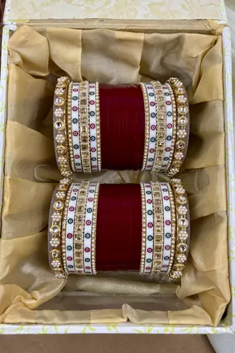 Traditional red punjabi chuda