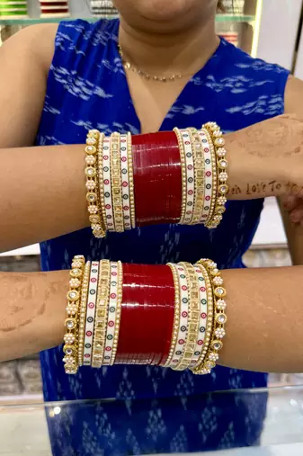 Traditional red punjabi chuda