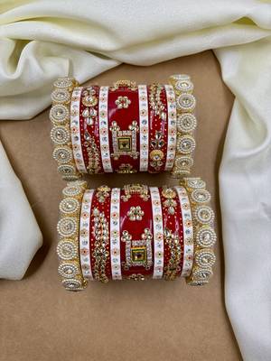 Traditional red rejwadi chuda 1