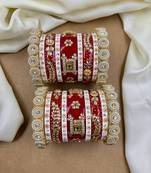 Traditional red rejwadi chuda