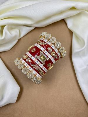 Traditional red rejwadi chuda 3