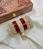 Red punjabi chuda bridal set
