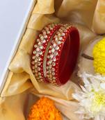 Red rajwadi kada for women