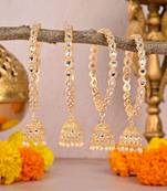 Gold kundan bangle set