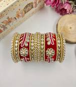 Red bridal chuda set for women