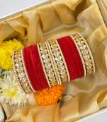 Red & gold bridal set for women