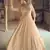 Light peach chikankari embroidered georgette anarkali with dupatta