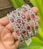 Zircon red bangle set 