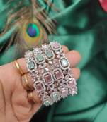 Zircon multicolor bangle set 