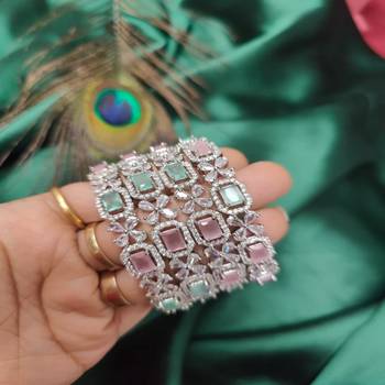 Zircon multicolor bangle set  2